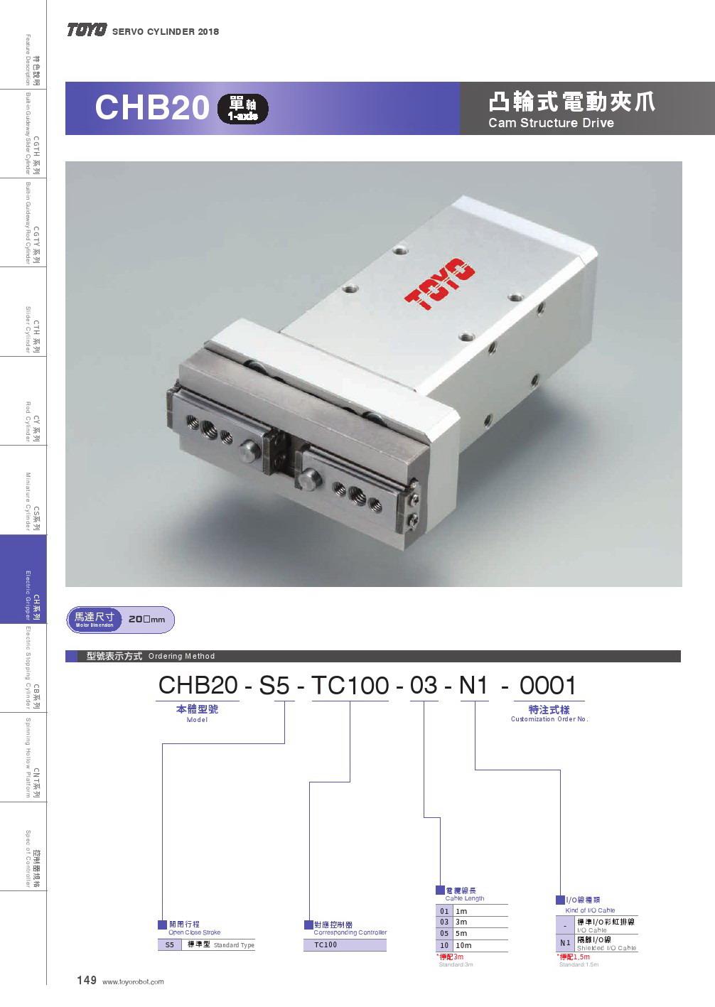 東佑達連桿式電動夾爪CHB